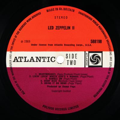 Lot #8466 Led Zeppelin II UK Promotional First Pressing Album (Atlantic Records, 588198, Stereo) - Image 8