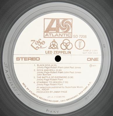 Lot #8468 Led Zeppelin IV US Promotional First Pressing Album (Atlantic Records, SD 7208, Stereo)  - Image 8
