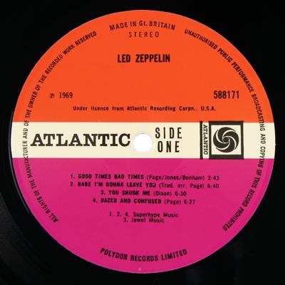 Lot #8469 Led Zeppelin Unreleased 2019 US Reissue Sample Album (Atlantic Records, 588171, Stereo) - Image 5