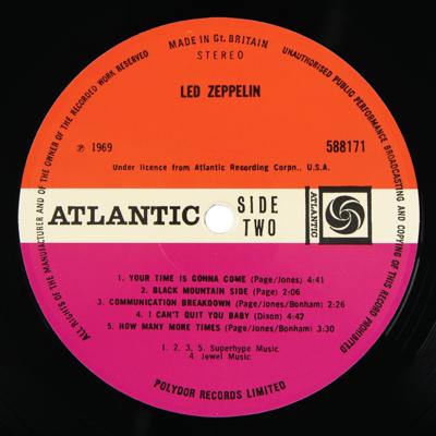 Lot #8469 Led Zeppelin Unreleased 2019 US Reissue Sample Album (Atlantic Records, 588171, Stereo) - Image 6