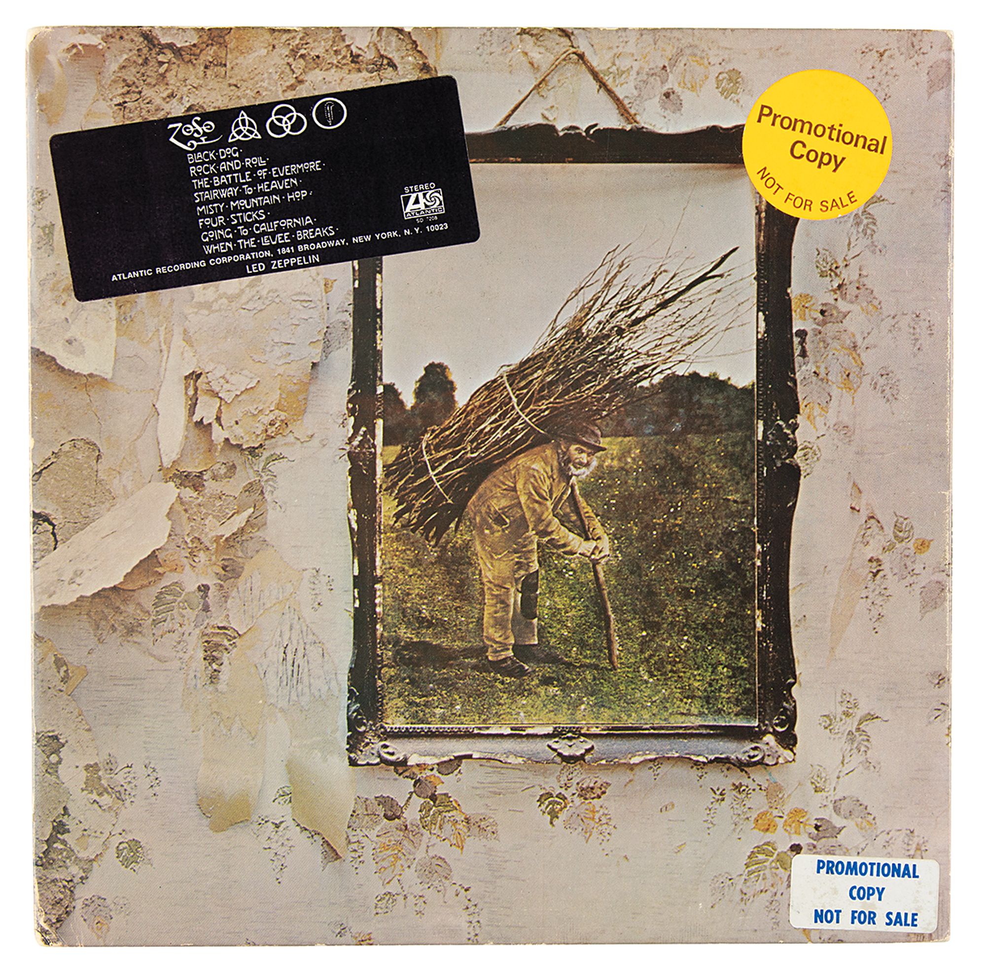 Led Zeppelin IV US Promotional First Pressing Album (Atlantic Records,