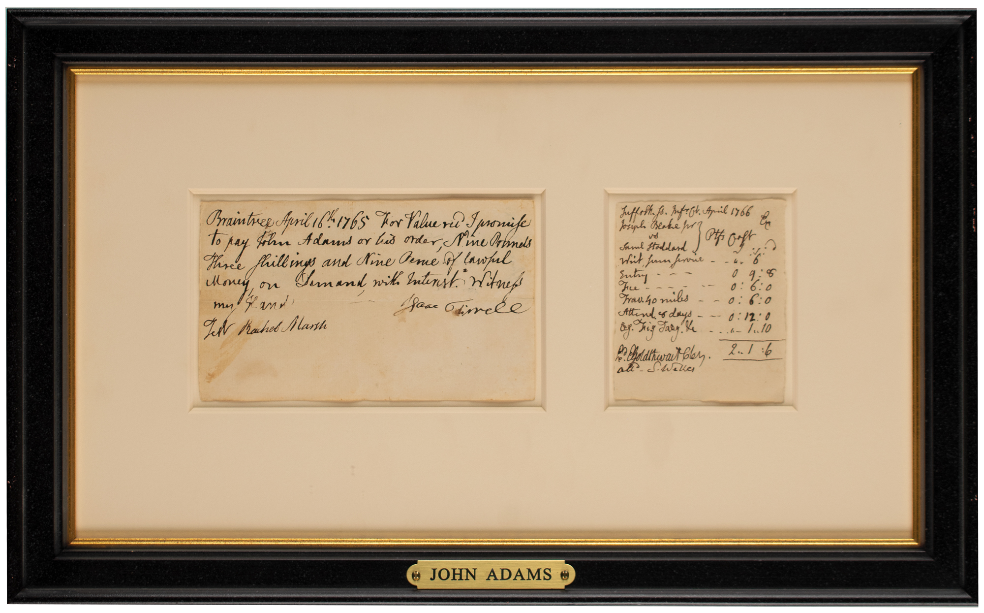 Lot #1001 John Adams Autograph Document Signed