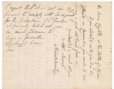 Lot #1256 Horatio Nelson: William Nelson, 1st Earl Nelson Autograph Letter Signed - Image 2