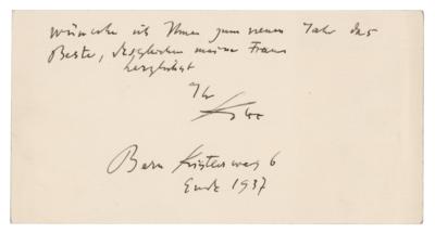 Lot #1298 Paul Klee Autograph Letter Signed