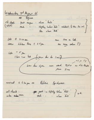 Lot #1151 Francis Crick Handwritten Notes