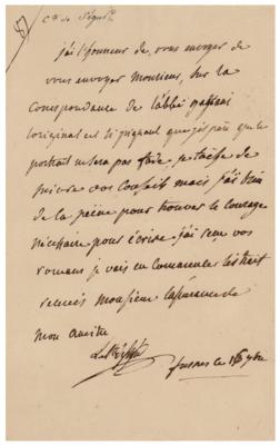 Lot #1260 Philippe Paul, comte de Ségur Autograph Letter Signed