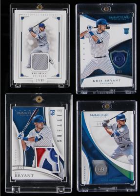 Lot #1938 Kris Bryant (4) Relic/Patch Cards - Image 1