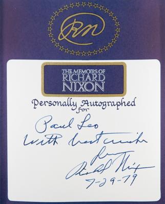 Lot #1056 Richard Nixon Signed Bookplate