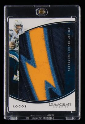 Lot #1871 2016 Panini Immaculate Collection Logos Philip Rivers Player-Worn Patch (4/5) - Image 1