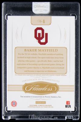 Lot #1898 2018 Panini Flawless Baker Mayfield Diamond (16/20) - Image 2