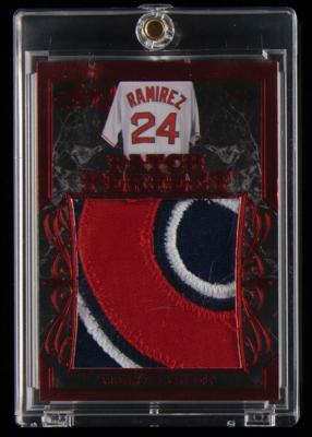 Lot #1880 2017 Leaf Q Patch Perfect Manny Ramirez Jumbo Patch (3/4) - Image 1