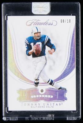 Lot #1900 2018 Panini Flawless Johnny Unitas Diamond (8/10) - Image 1