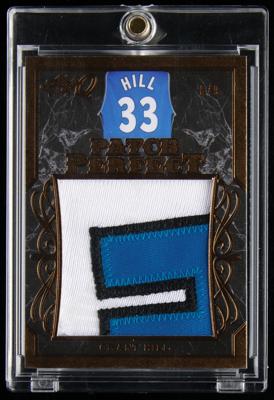 Lot #1879 2017 Leaf Q Patch Perfect Grant Hill Game-Used Nameplate Patch (8/9) - Image 1