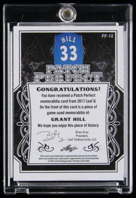 Lot #1879 2017 Leaf Q Patch Perfect Grant Hill Game-Used Nameplate Patch (8/9) - Image 2