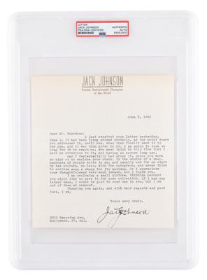 Lot #1799 Jack Johnson Typed Letter Signed