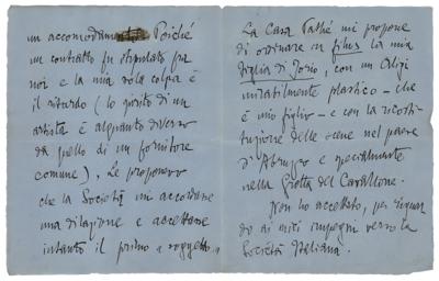 Lot #1532 Gabriele D'Annunzio Autograph Letter Signed - Image 2