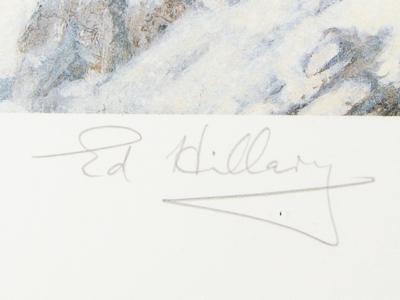 Lot #1167 Edmund Hillary Signed Print: 'Hillary Conquers Everest—May 29, 1953' - Image 2