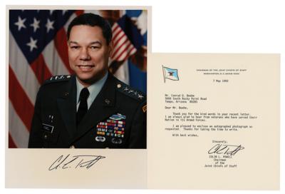 Lot #1257 Colin Powell Signed Photograph and Typed Letter Signed