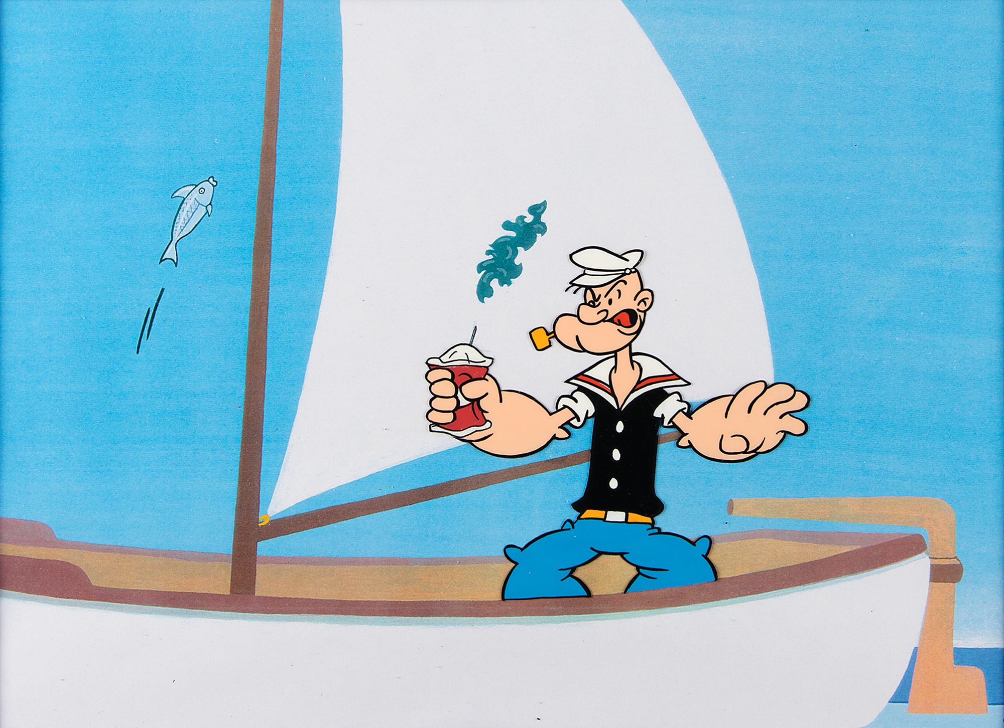 Popeye production cel from a Popeye cartoon | Sold for $125 | RR Auction