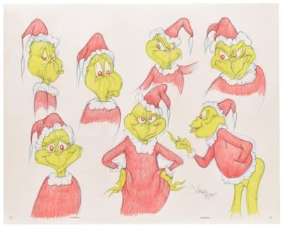Lot #1478 The Grinch color model drawing by Virgil Ross