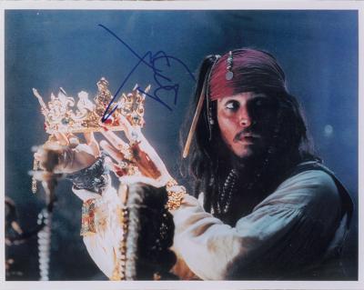 Lot #1702 Johnny Depp Signed Oversized Photograph