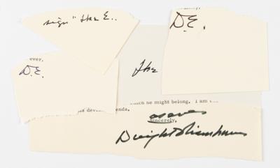 Lot #1035 Dwight D. Eisenhower (5) Signatures