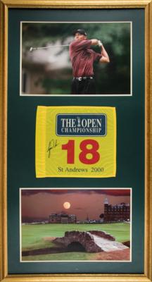 Lot #1810 Tiger Woods Signed Golf Flag