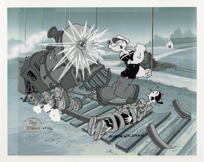 Lot #1420 Myron Waldman Signed Limited Edition Cel: 'The Great Train Stoppery'