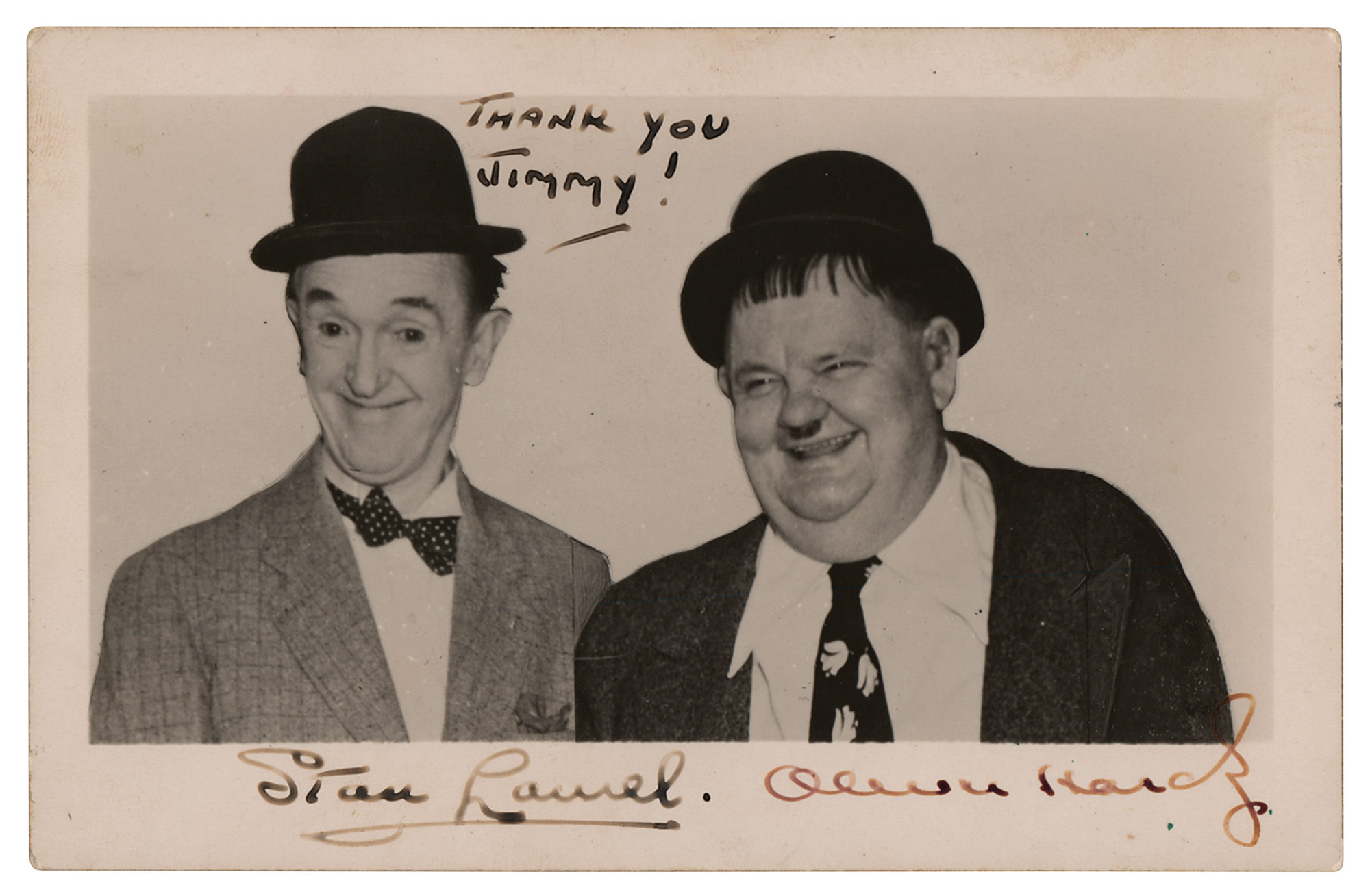 Lot #1667 Laurel and Hardy Signed Photograph