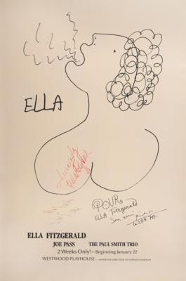 Lot #1586 Ella Fitzgerald Signed Poster