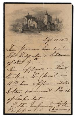 Lot #1206 Queen Victoria Autograph Letter Signed