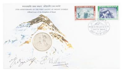 Lot #1169 Edmund Hillary and Tenzing Norgay Signed Commemorative Cover