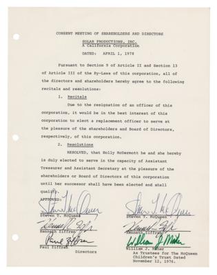 Lot #1670 Steve McQueen Document Signed Twice - Image 1
