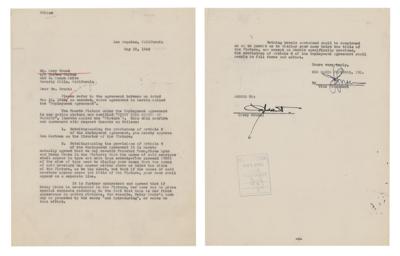 Lot #1718 Cary Grant Document Signed