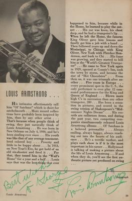 Lot #1613 Louis Armstrong, Gene Krupa, and Bandleaders Signed Booklet - Image 2