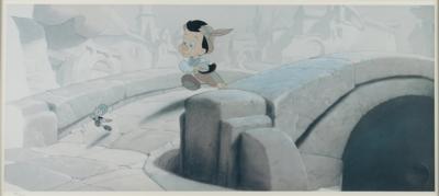 Lot #1385 Pinocchio and Jiminy Cricket limited edition cel from Pinocchio - Image 1