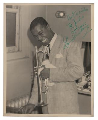 Lot #1612 Louis Armstrong Signed Photograph