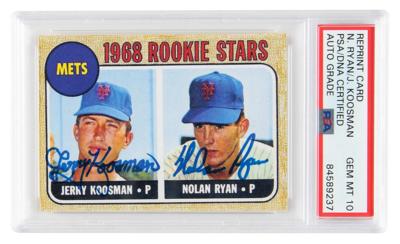 Lot #1999 Nolan Ryan and Jerry Koosman Signed Sports Card - Image 1