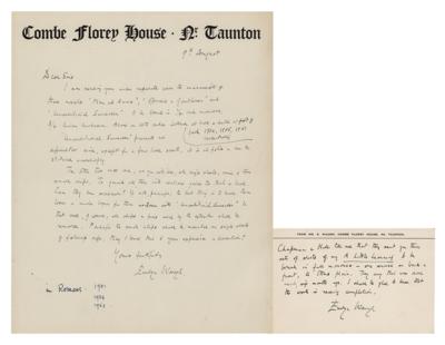 Lot #1580 Evelyn Waugh (2) Autograph Letters Signed - Image 1