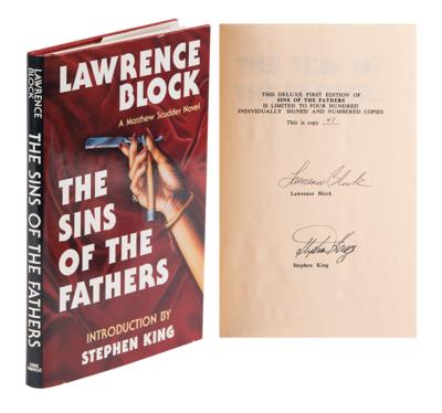 Lot #1548 Stephen King and Lawrence Block Signed