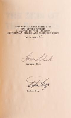 Lot #1548 Stephen King and Lawrence Block Signed Book - Image 2