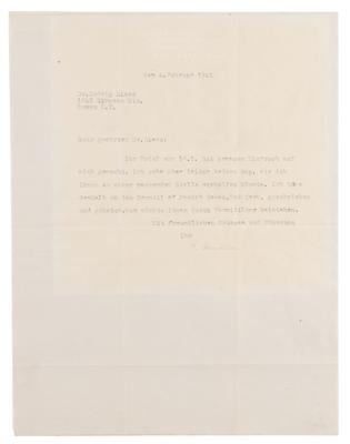 Lot #1097 Albert Einstein Typed Letter Signed