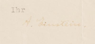 Lot #1097 Albert Einstein Typed Letter Signed - Image 2