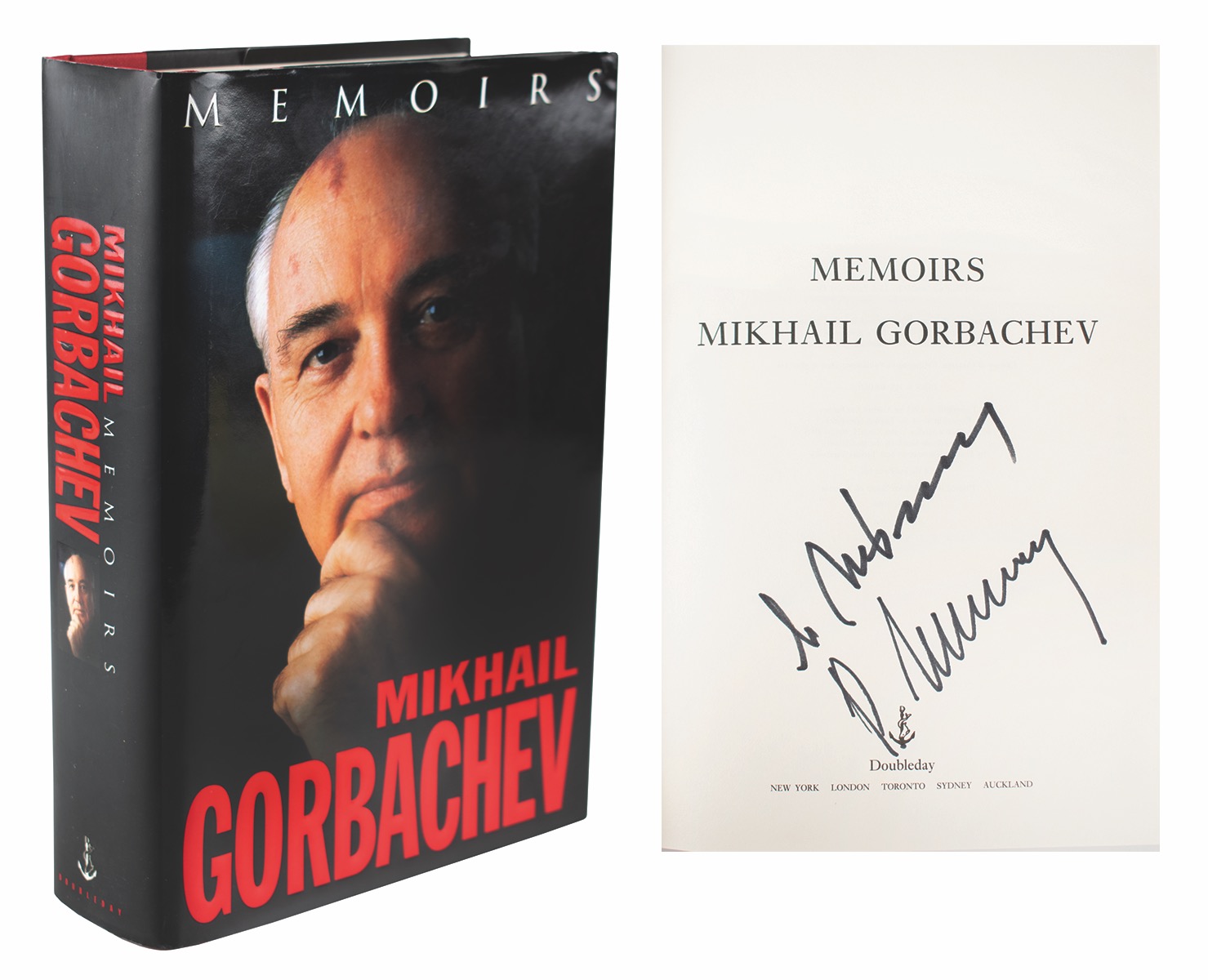 Lot #1161 Mikhail Gorbachev Signed Book