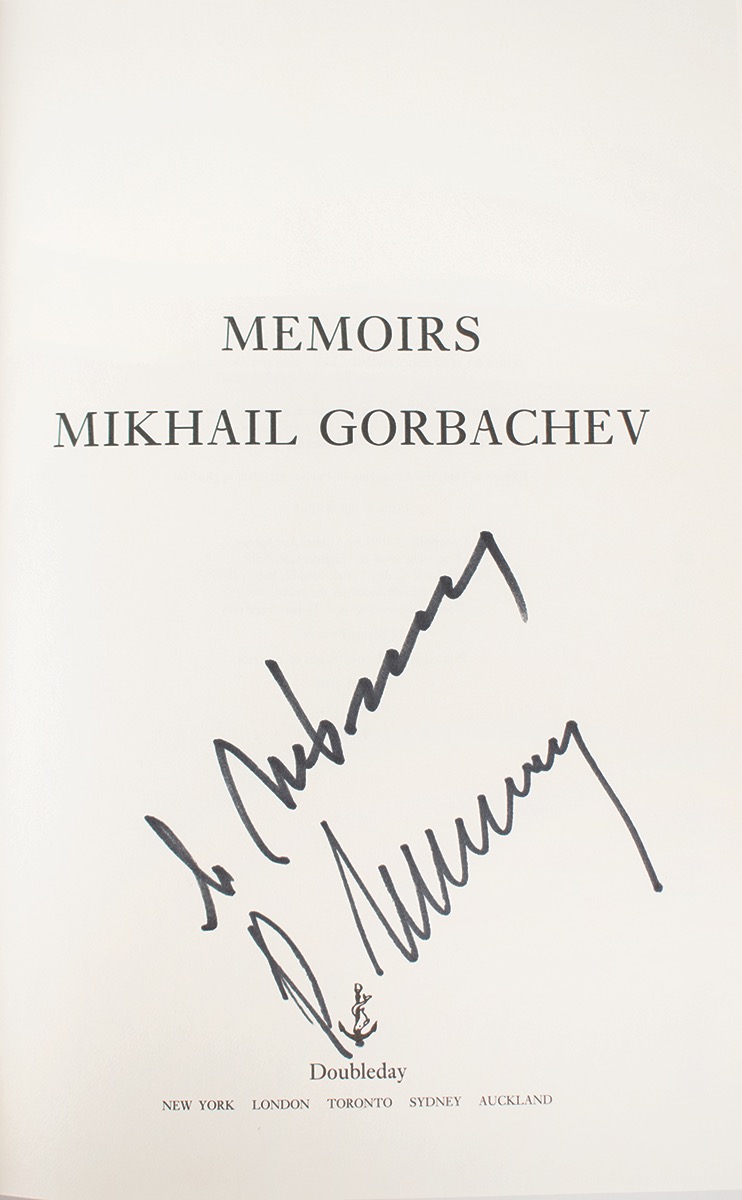 Lot #1161 Mikhail Gorbachev Signed Book - Image 2