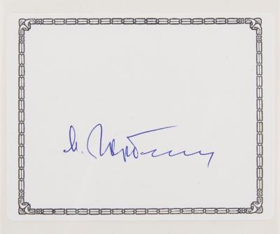 Lot #1162 Mikhail Gorbachev Signature