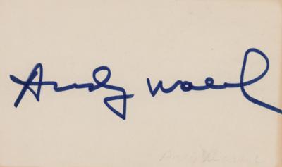Lot #1321 Andy Warhol Signature