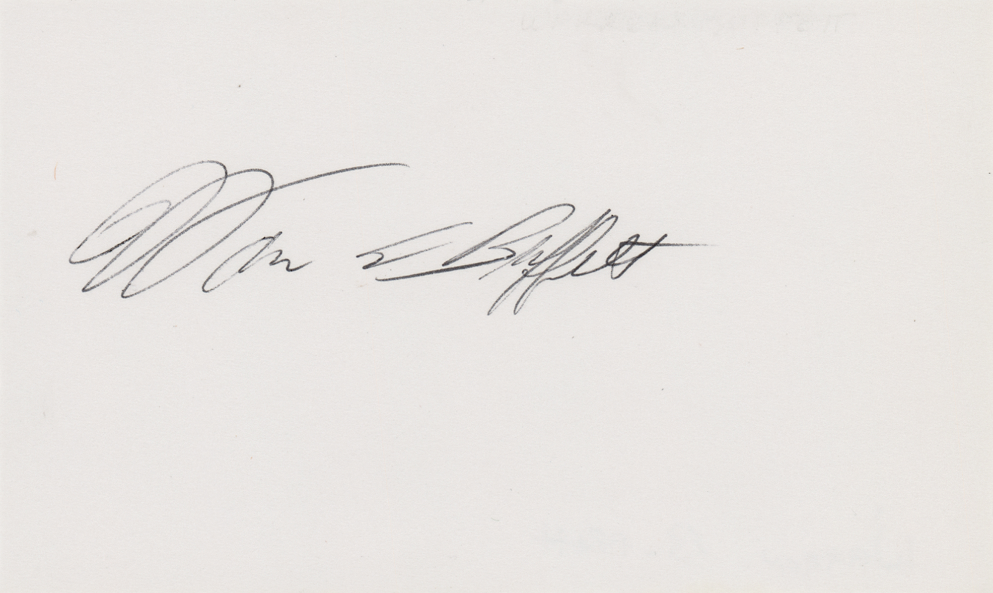 Lot #1134 Warren Buffett Signature
