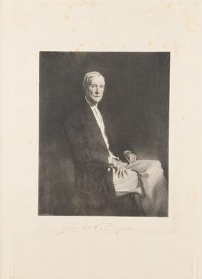 Lot #1093 John D. Rockefeller Signed Engraved Print