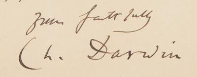 Lot #1094 Charles Darwin Autograph Letter Signed - Image 2